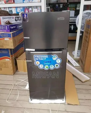 Boss Fridge Double Door 140 Liters Silver - Bs-110svr