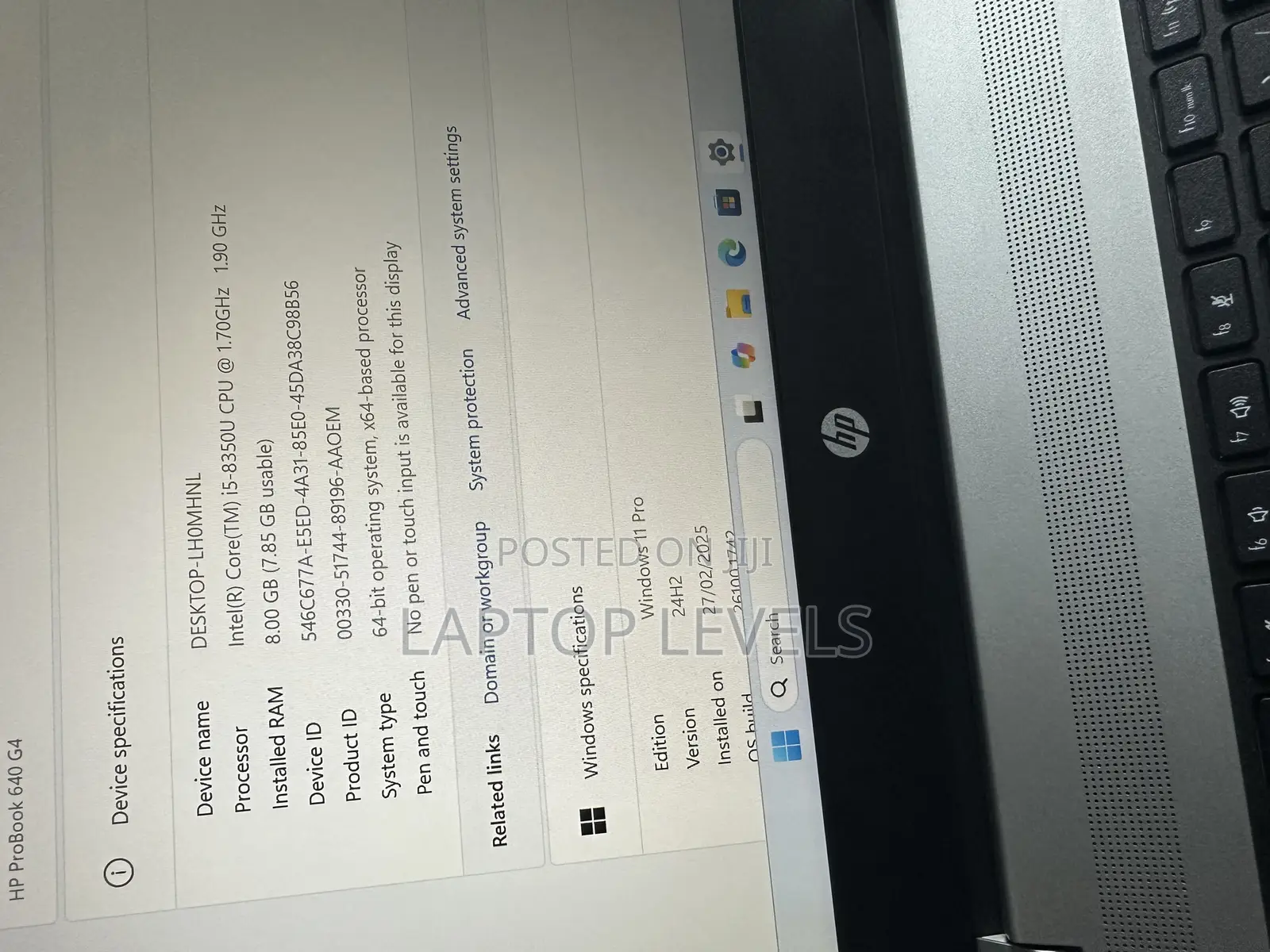New Laptop HP ProBook 640 G4 8GB Intel Core i5 SSD 320GB