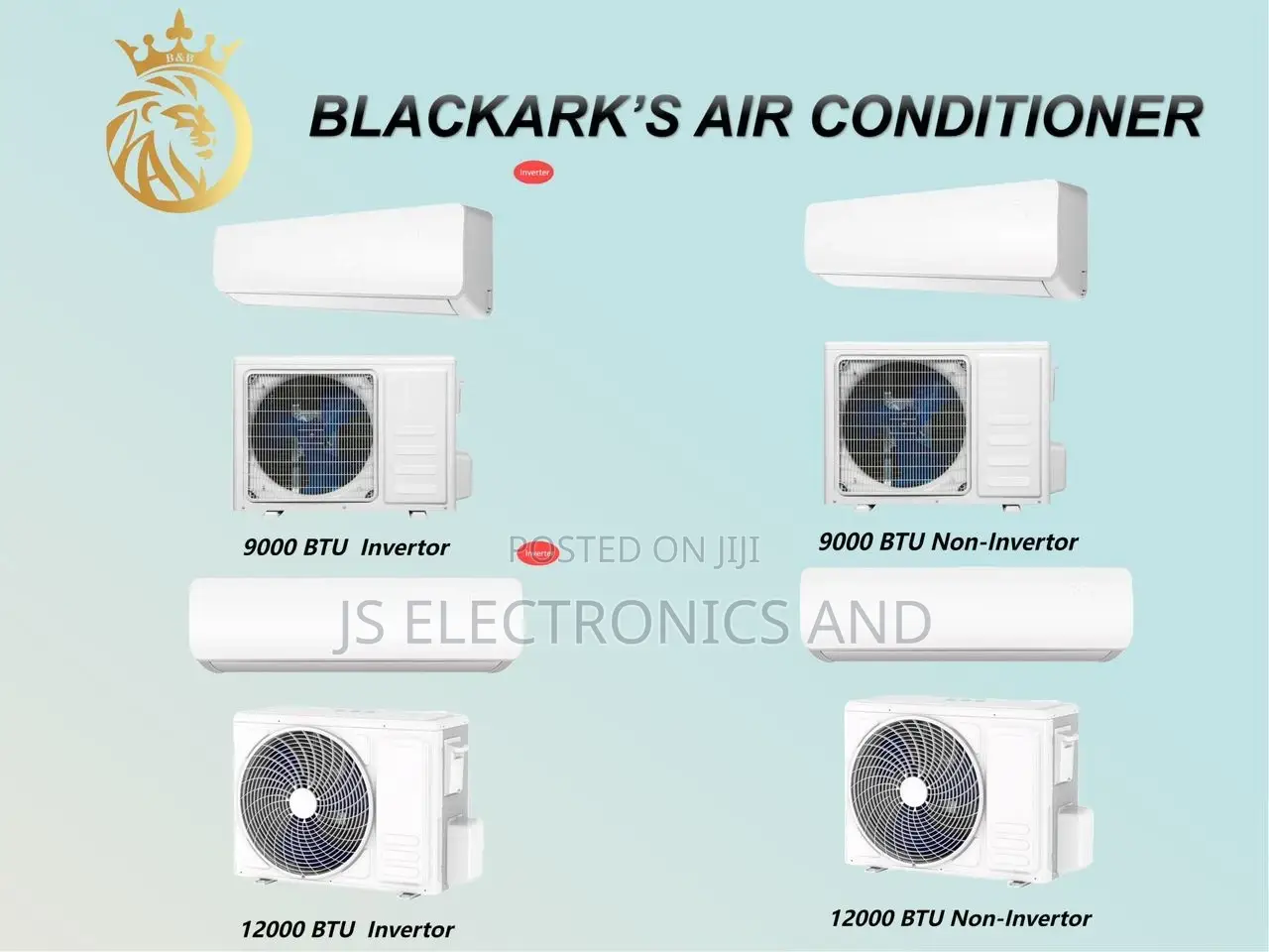Blackark Ac New Model 9000btu-12000btu Zipo Za Kutosha