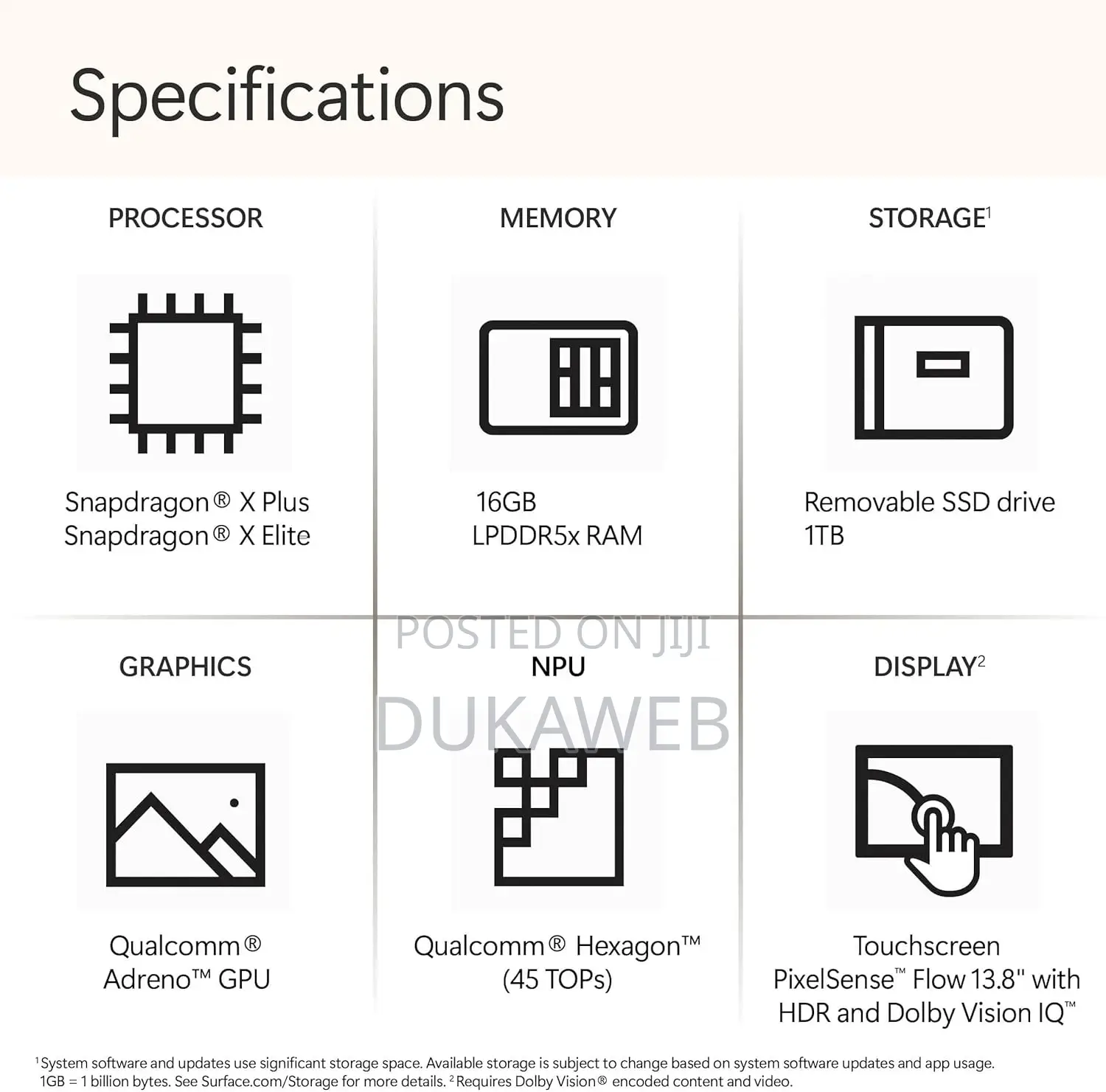 New Microsoft Surface Laptop 7 16GB Qualcomm Snapdragon X Elite SSD 1T