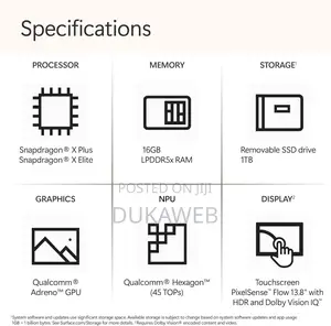 New Microsoft Surface Laptop 7 16GB Qualcomm Snapdragon X Elite SSD 1T