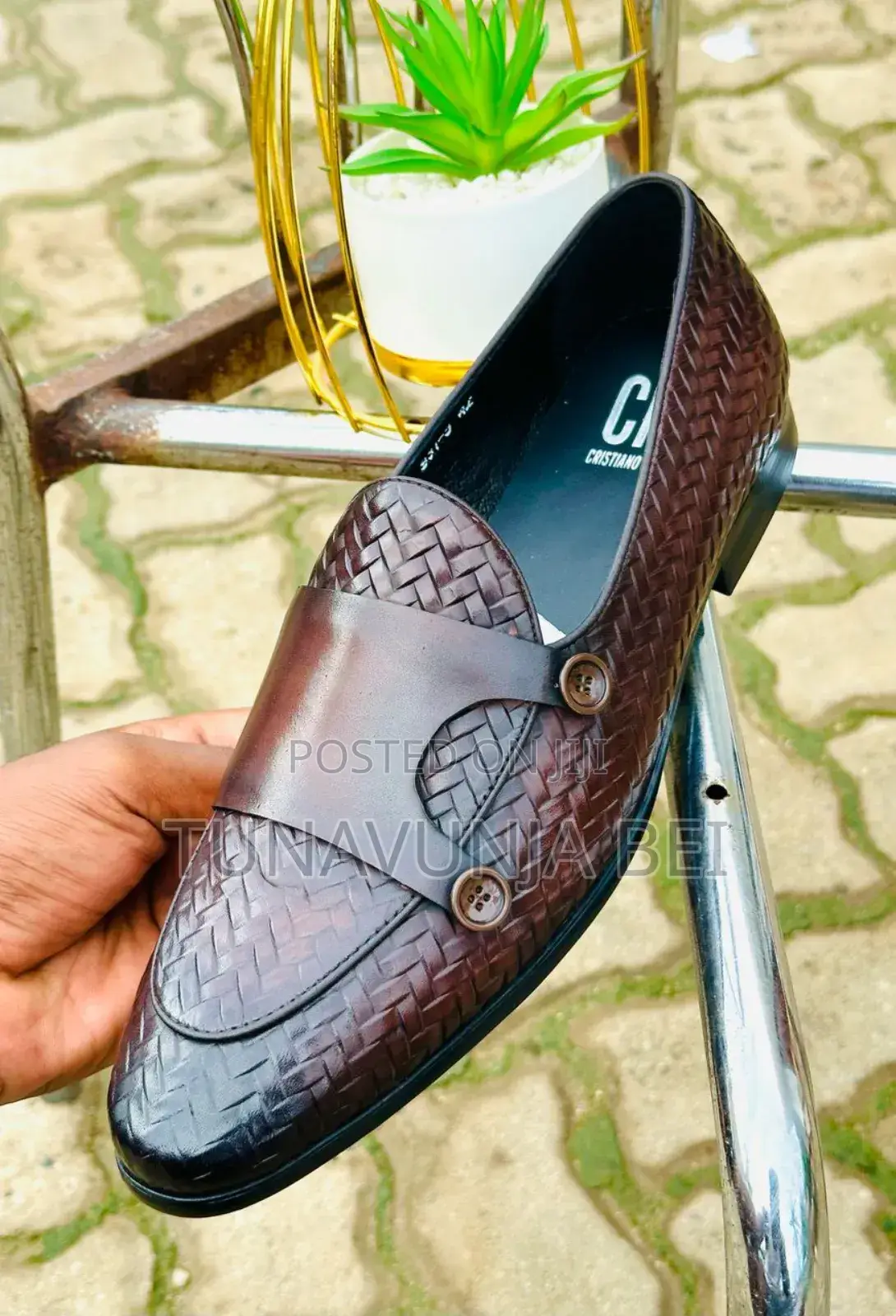 Brown Leather Shoes/ Cr 7 Brand Style