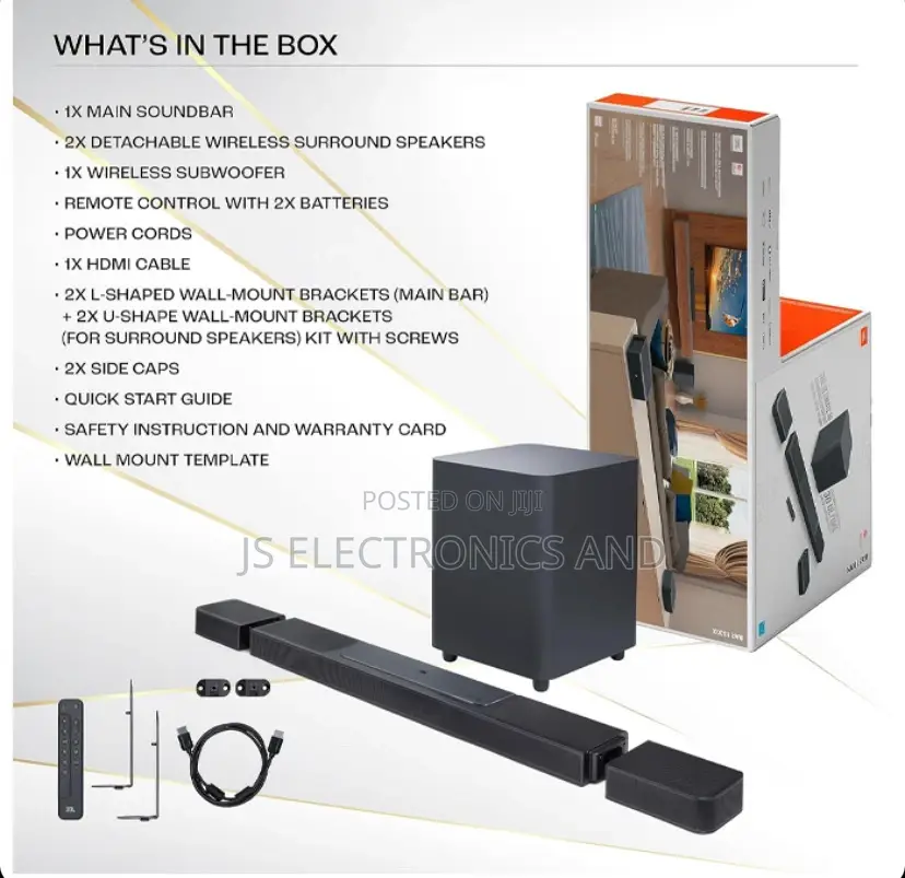 JBL Bar 1300 1170watts 11.1.4 Channel Soundbar Wireless