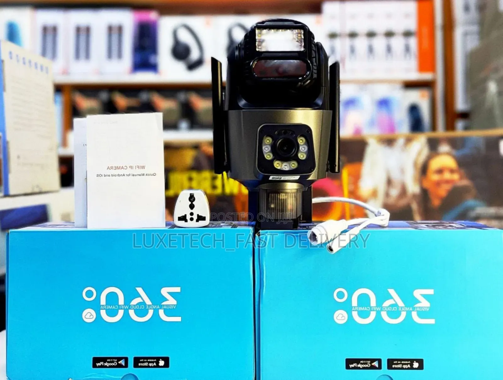 Double-Lens Outdoor Wifi Security Camera - High Definition (Fhd)