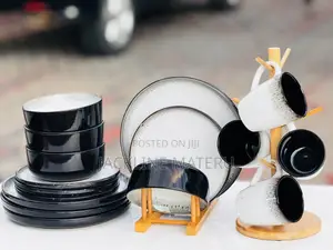 Dinner Set 16pices Black and White