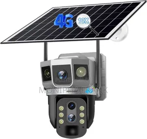 3 Lens Solar Security CCTV Camera