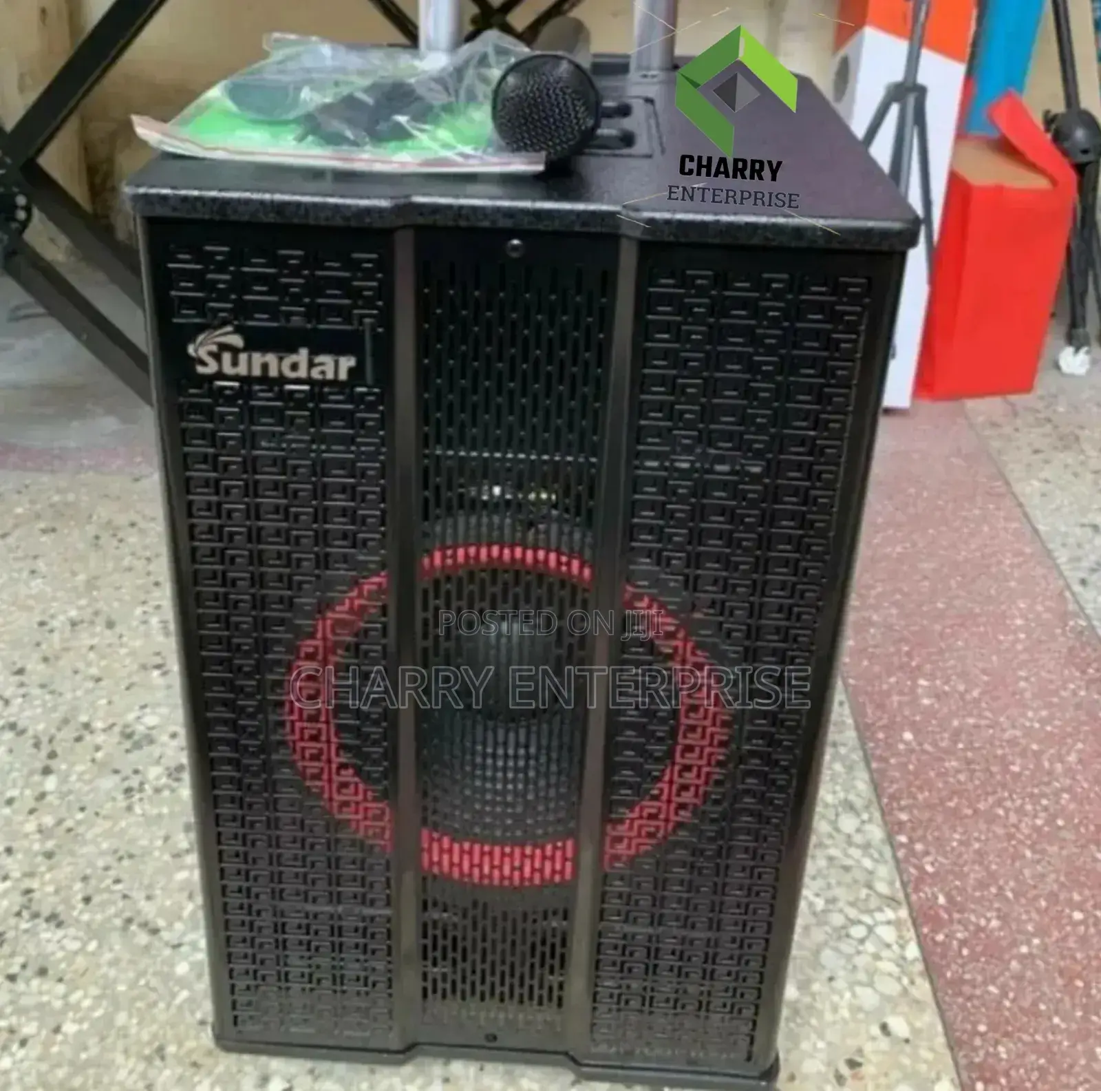 Sundar Portable Rechargeable Speaker Size 14 Wireless Mic