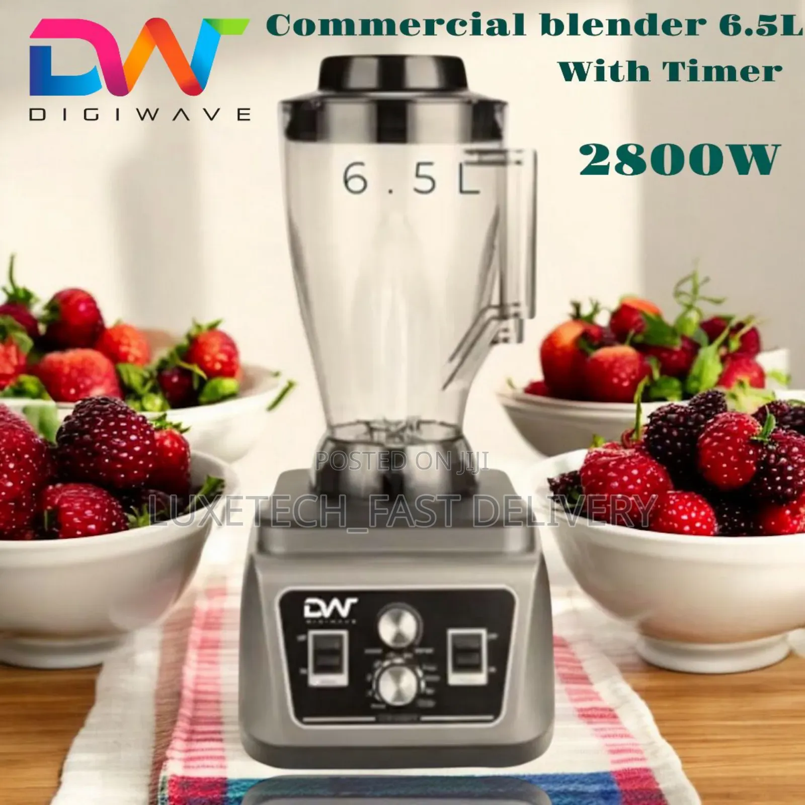 Digiwave Commercial Blender 6.5l With Timer