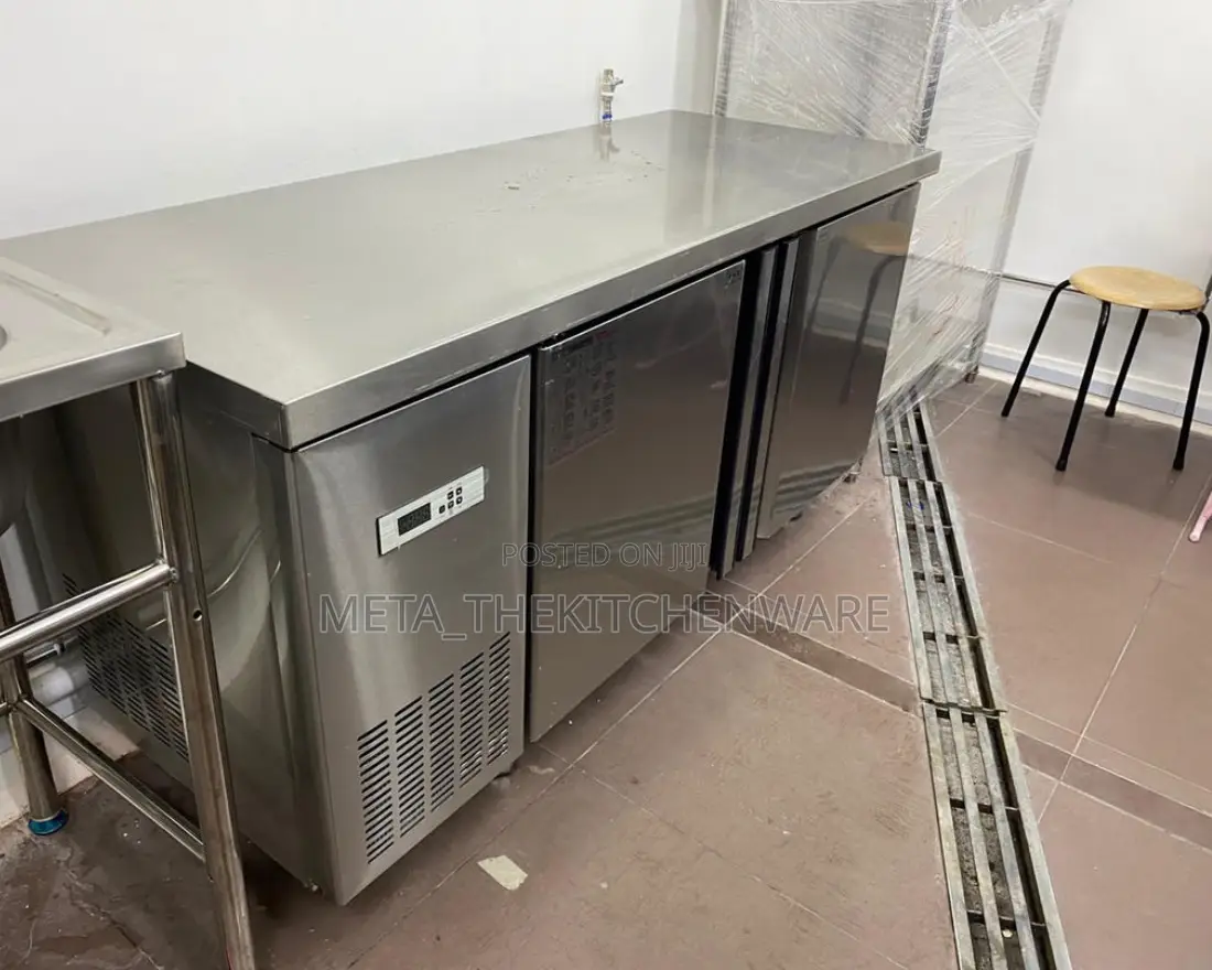 Stainless Steel Under Counter Chiller Double Door 1.5m
