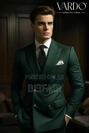 Dark Green Double Breasted Suits