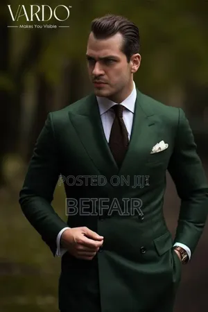 Dark Green Double Breasted Suits
