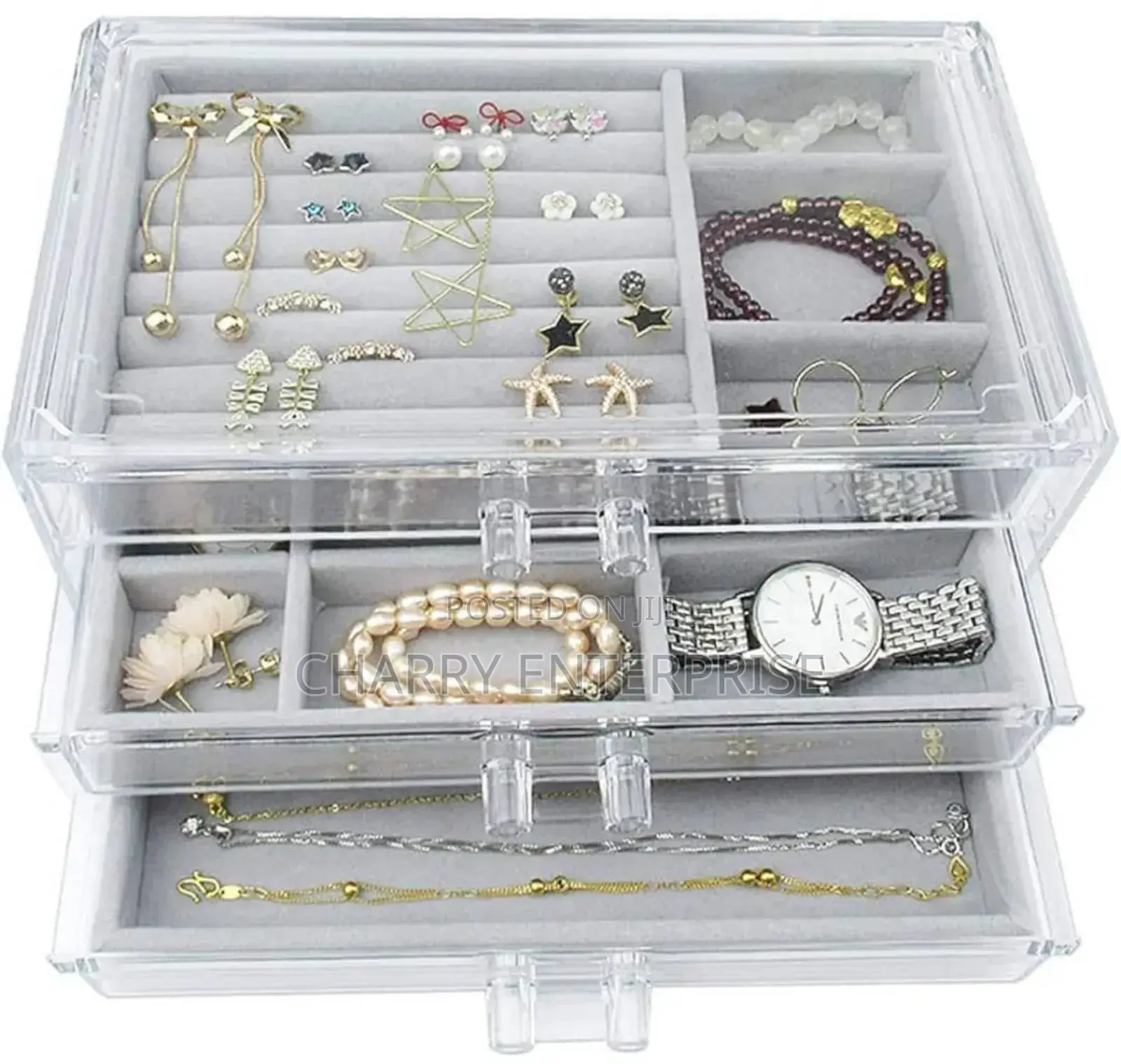 Three Layer Drawer Jewelry Box