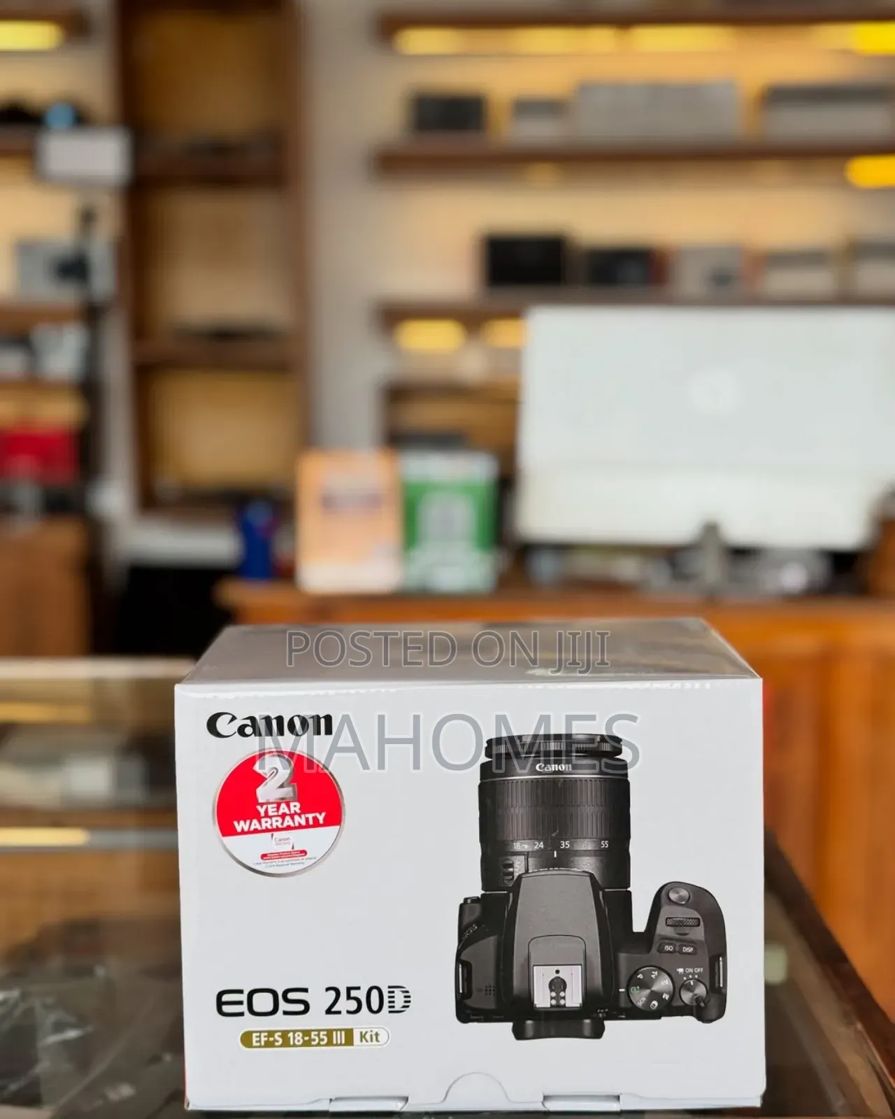 Canon Eos 250d Dslr Camera With 18-55mm Lens (Black)