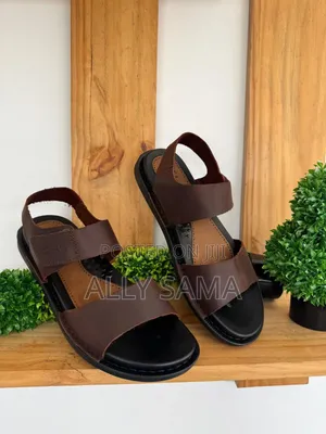 Men's Sandals Clark's Material Leather Coffee