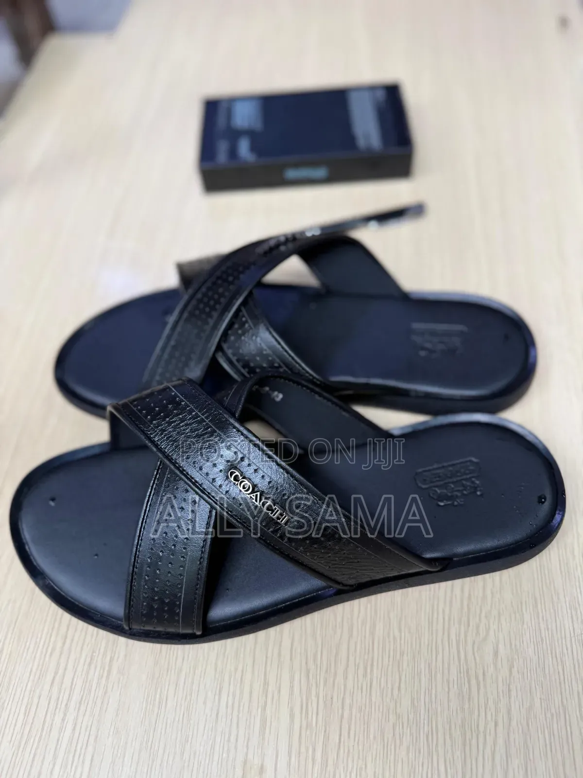 Men's Sandals Black Brown Material Leather. More Brand