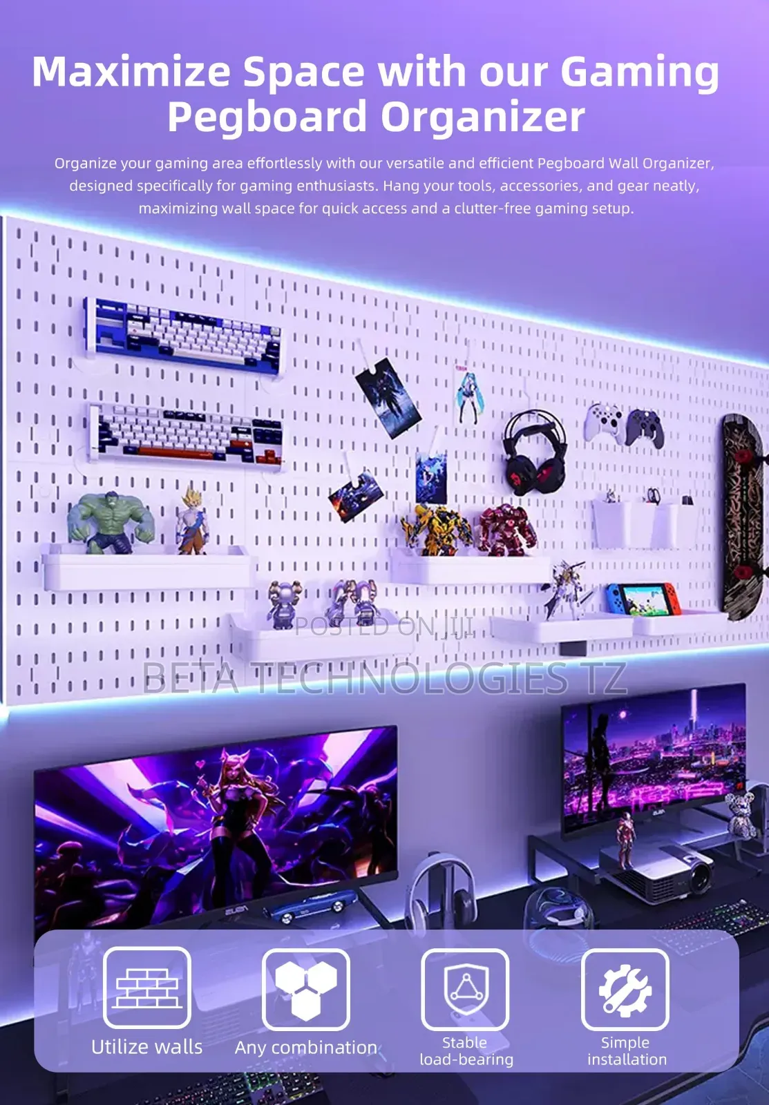 Peg Board Organizer