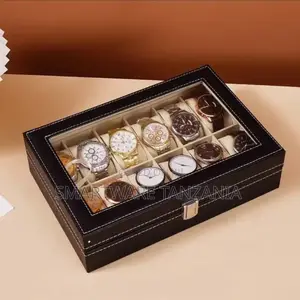 12 Slots Watch Jewelry Display Case Watch Storage Organizer
