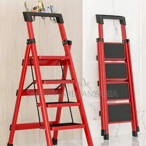 4 Step Ladder, Folding Step Stool With Wide Anti-slip Pedal