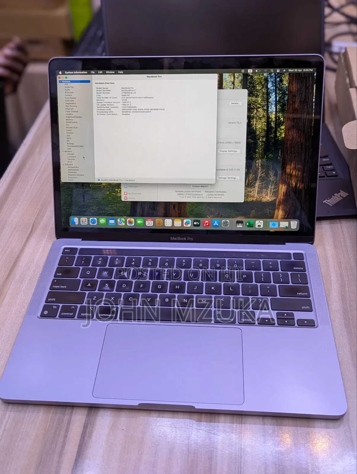 Laptop Apple MacBook Pro 2020 M1 16GB Apple M1 SSD 256GB