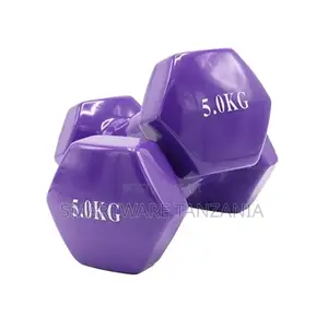 5kg Fitness Dumbbell Set, Solid Cast Rubber Coated Dumbbell