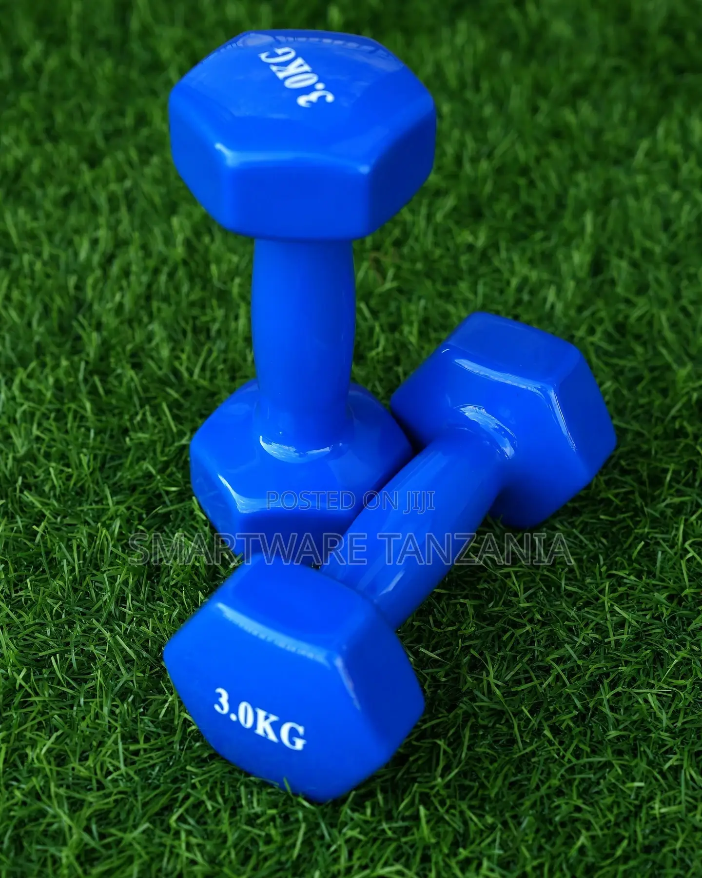 Fitness 2pcs 3kg Dumbbells Deluxe Vinyl Coated Hand Weights