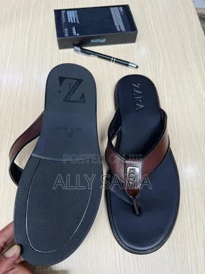 Men's Sandals Black Brown Material Leather. More Brand