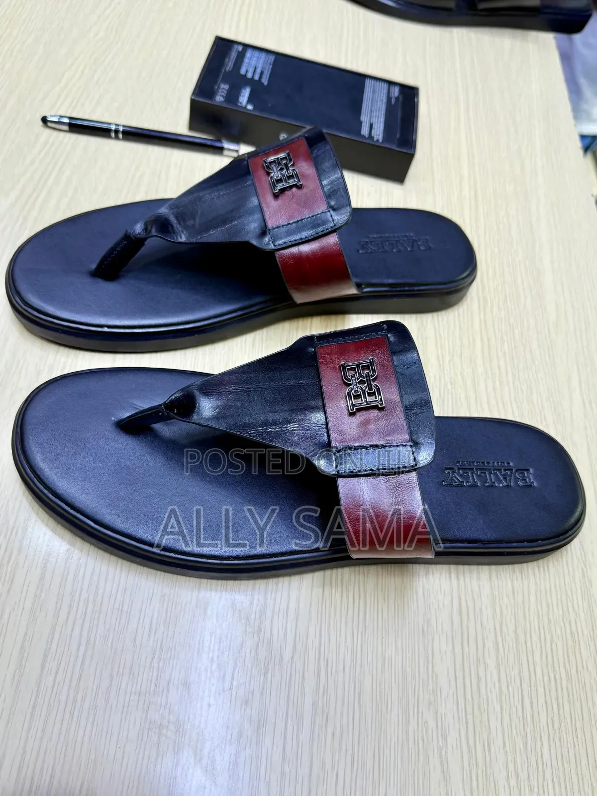 Men's Sandals Black Brown Material Leather. More Brand