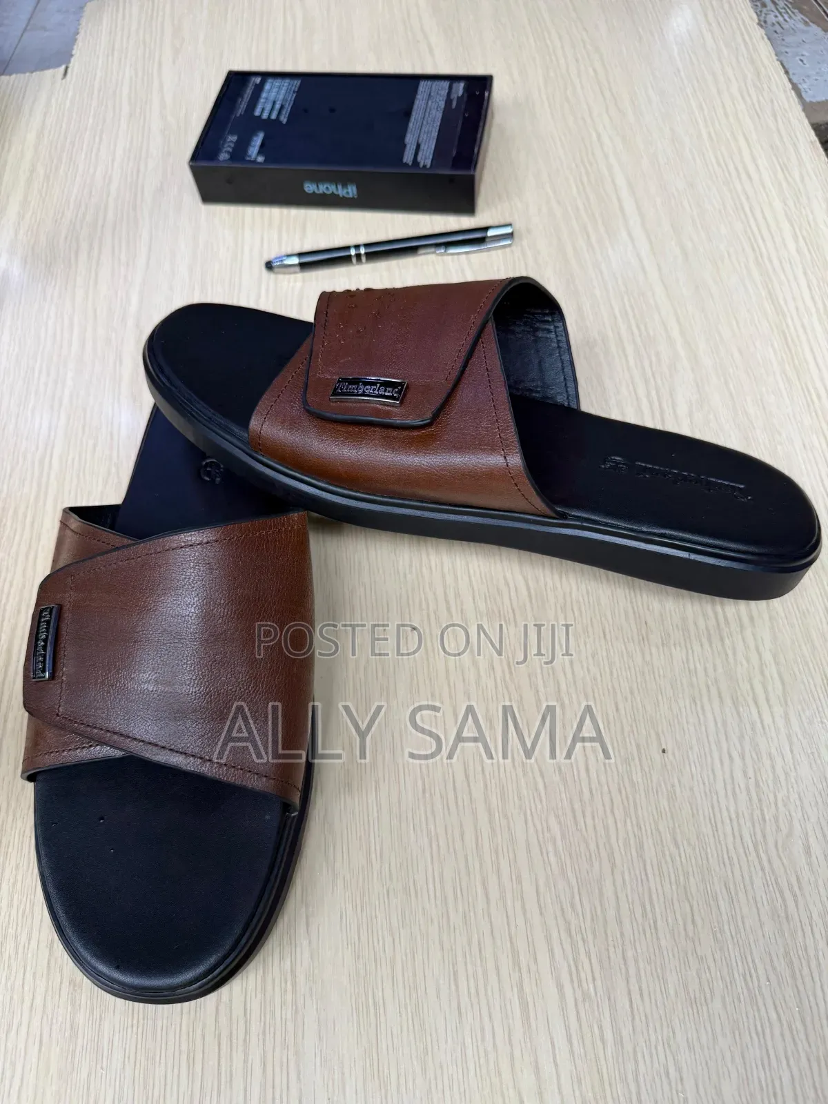 Men's Sandals Black Brown Material Leather. More Brand