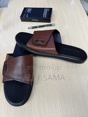 Men's Sandals Black Brown Material Leather. More Brand