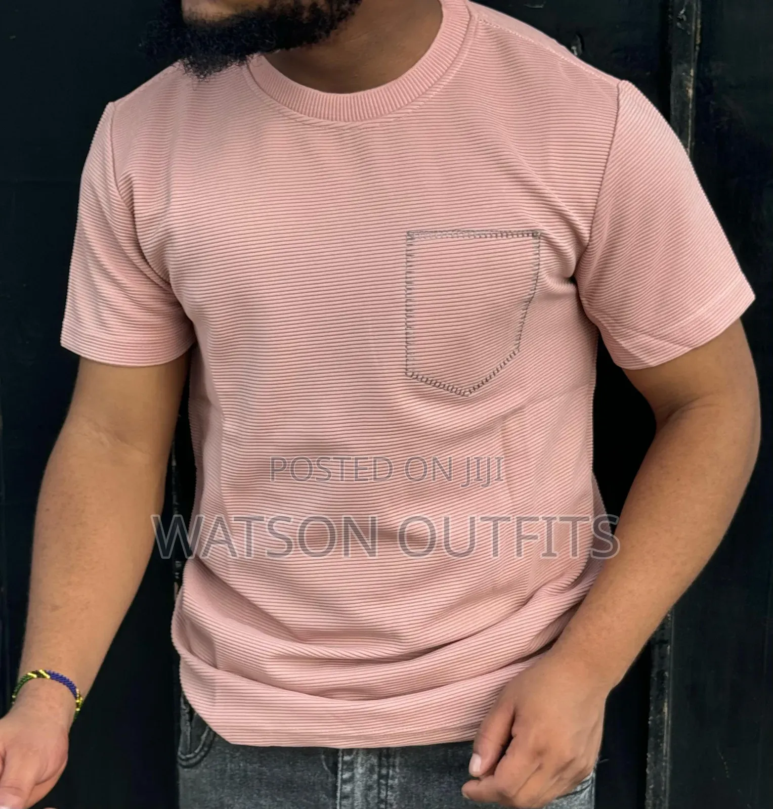 T-Shirts Classical Ya Alama Ya Mfuko Kifuani