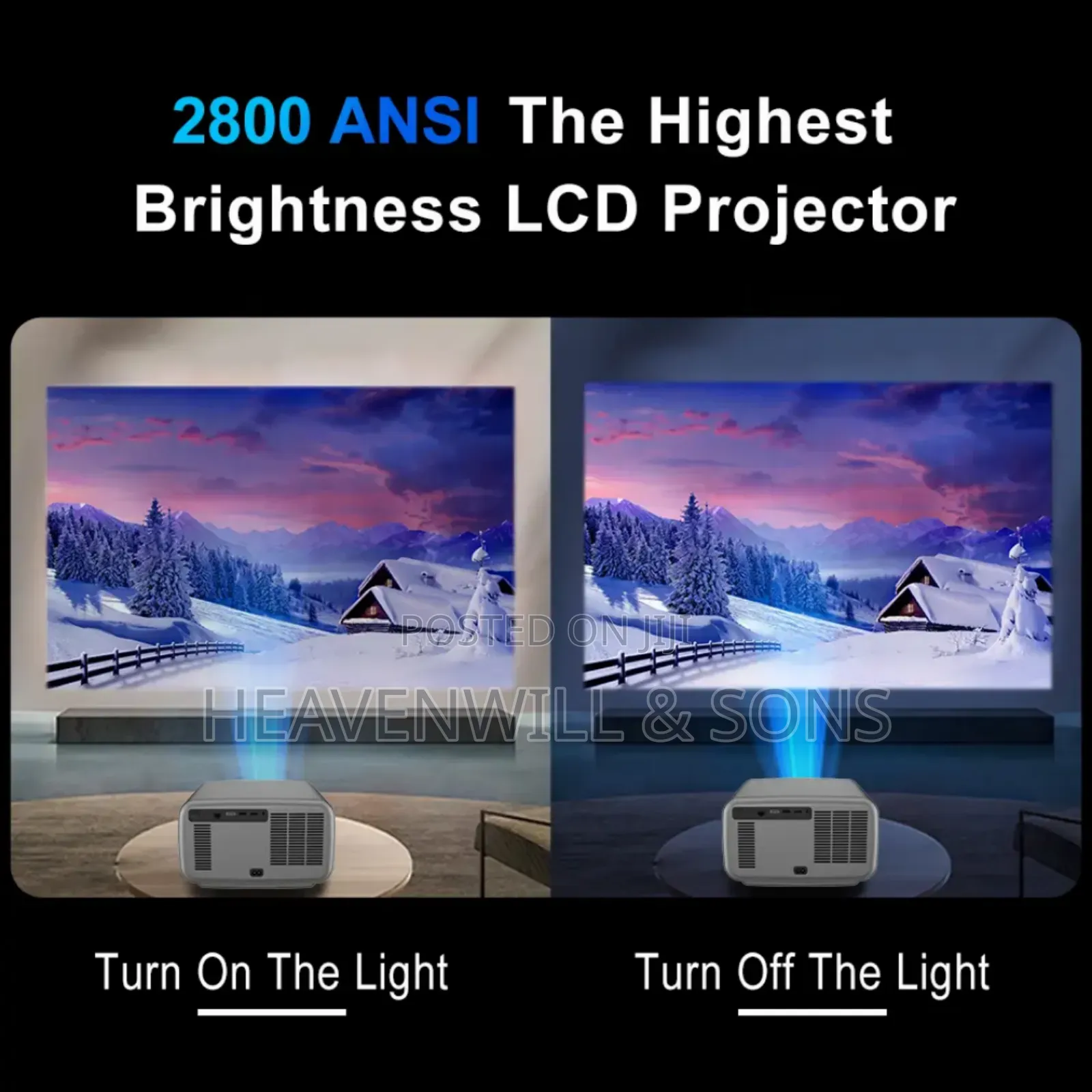 Cubelite Ultra Smart Projector 1080p 3200 Ansi Lumen (7680 Led Lumens)