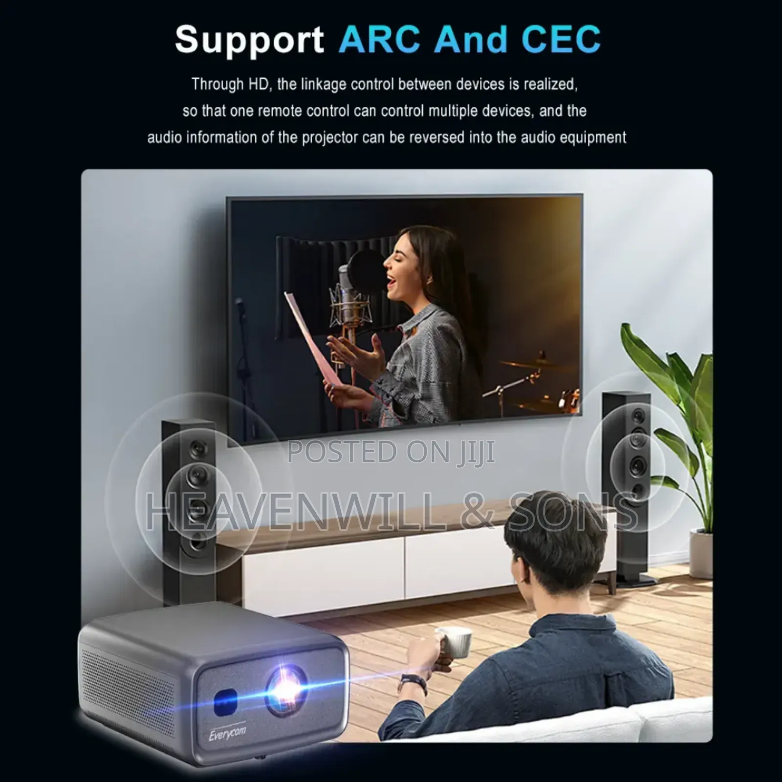 Cubelite Ultra Smart Projector 1080p 3200 Ansi Lumen (7680 Led Lumens)