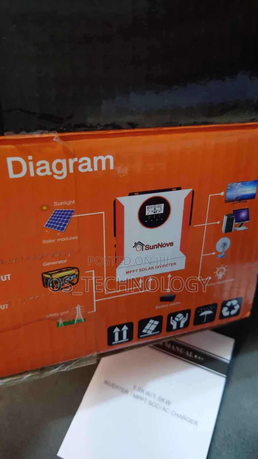Original Hybrid Inverter Backup 1000w Pure Sine Wave 12v