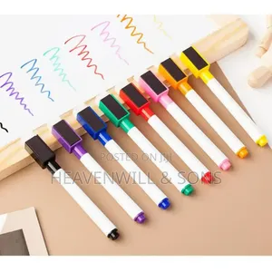 Photo - White Board Marker Pen With Eraser TZS 400/Pc Moq 100 Pieces