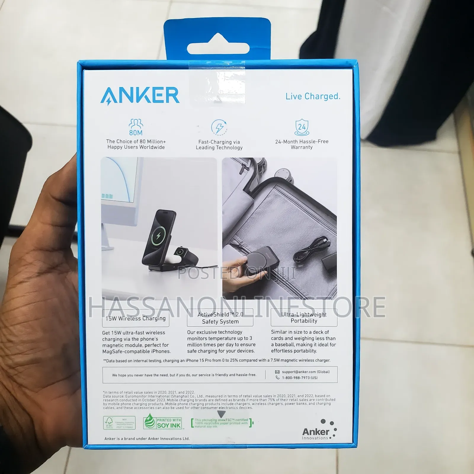 Anker Maggo 15w Max Pocket-Sized 3-in-1 Charger