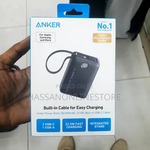 Anker 335 Power Bank (20,000mah) With a Built-in Usb-C Cable
