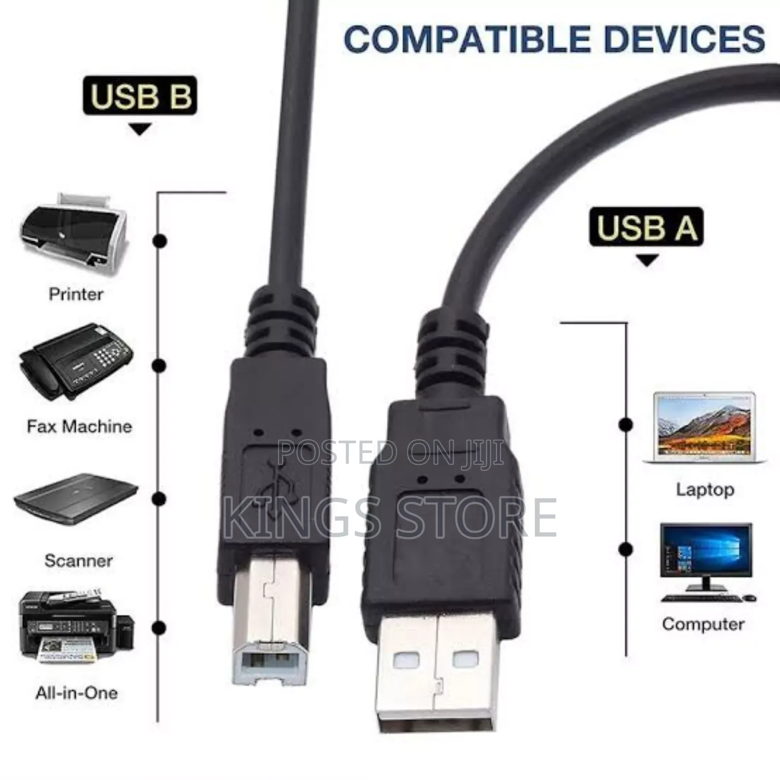 Usb a to B Printer Cable - High-Speed