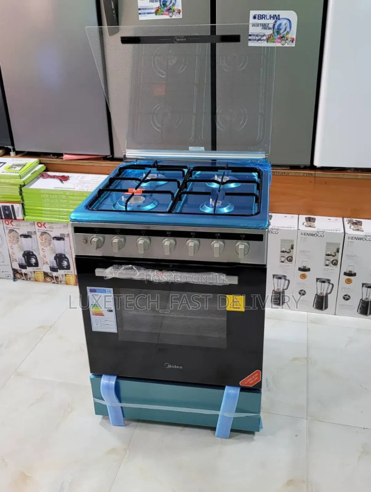Midea Cooker 60×60 4 Gas Hobs + Electric Oven
