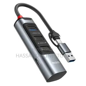 Yesido Hb19 Hub Adapter 6 in 1 Usb-C + Usb-A