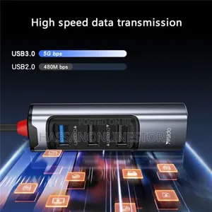 Yesido Hb19 Hub Adapter 6 in 1 Usb-C + Usb-A