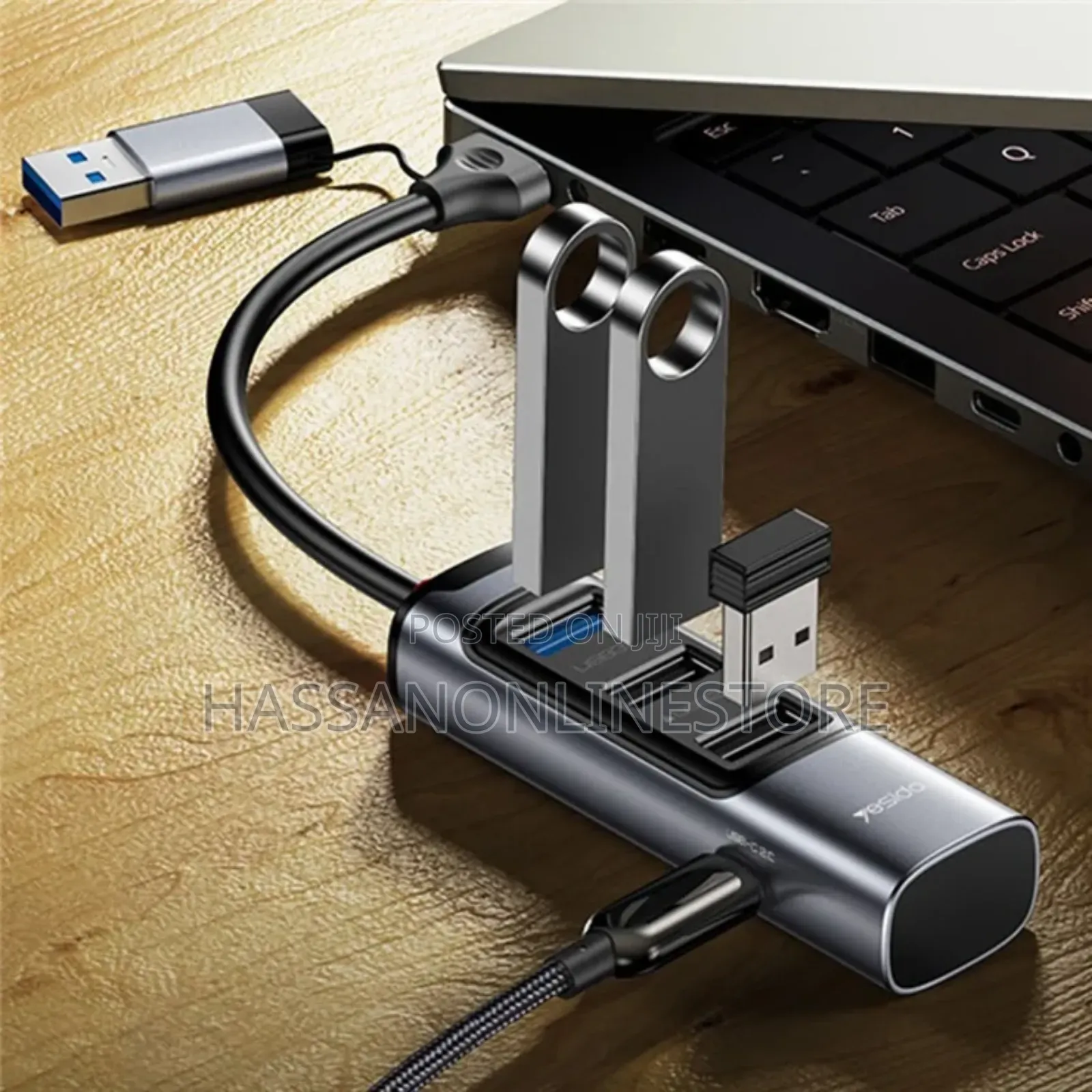 Yesido Hb19 Hub Adapter 6 in 1 Usb-C + Usb-A