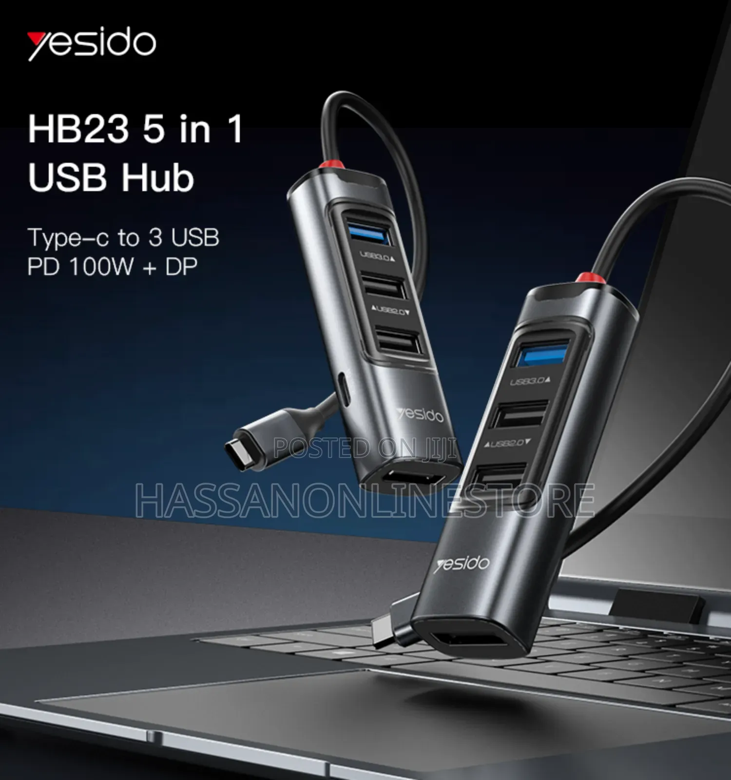 Yesido Hb23 Hub Adapter 6in1 Usbc