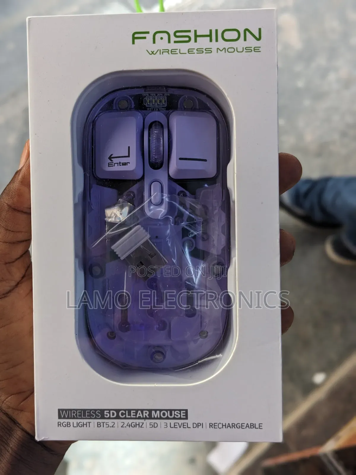 Fashion Transparent Wireless Rechargeable Mouse