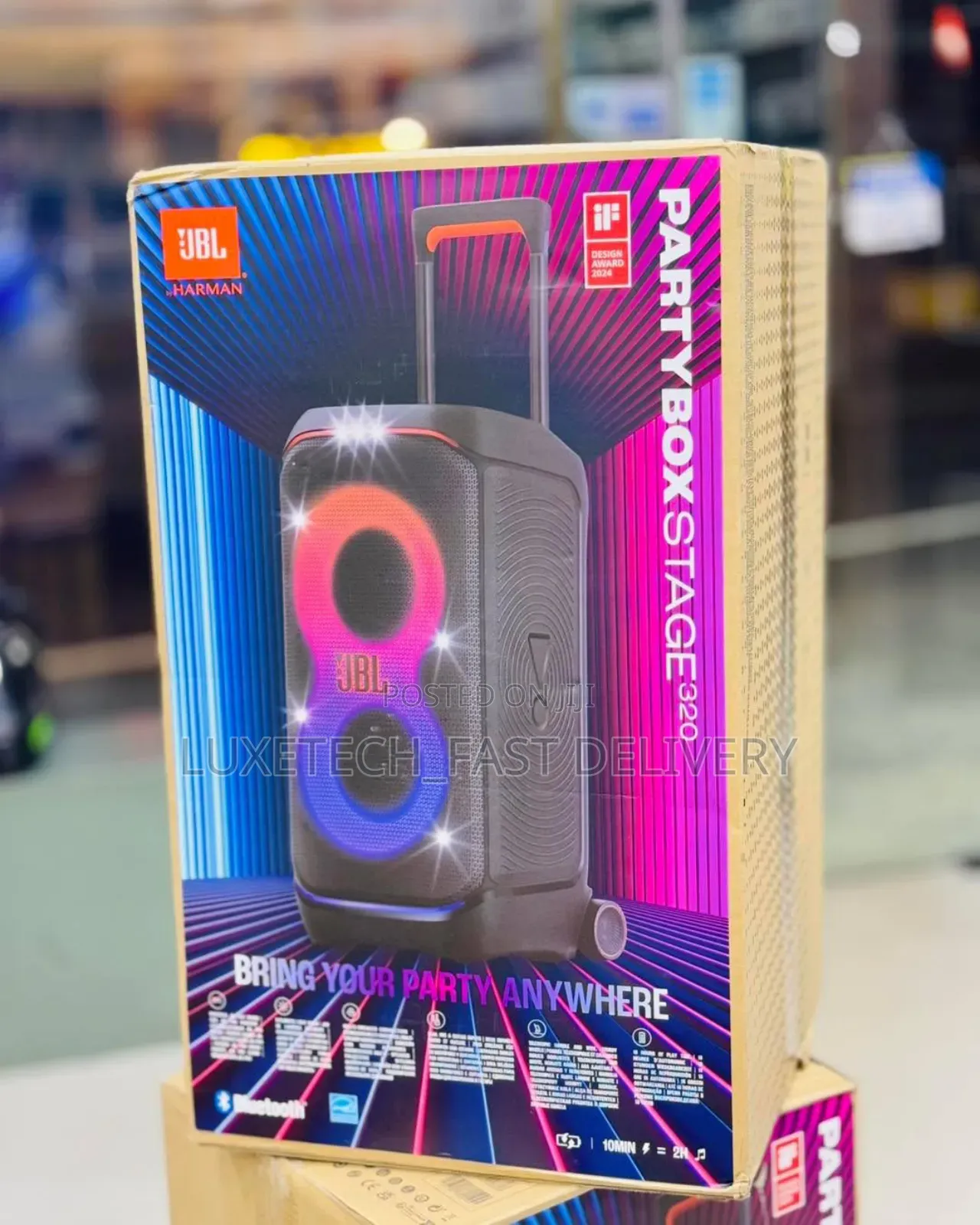 JBL Partybox Stage 320 Portable Bluetooth Speaker Pure Sound
