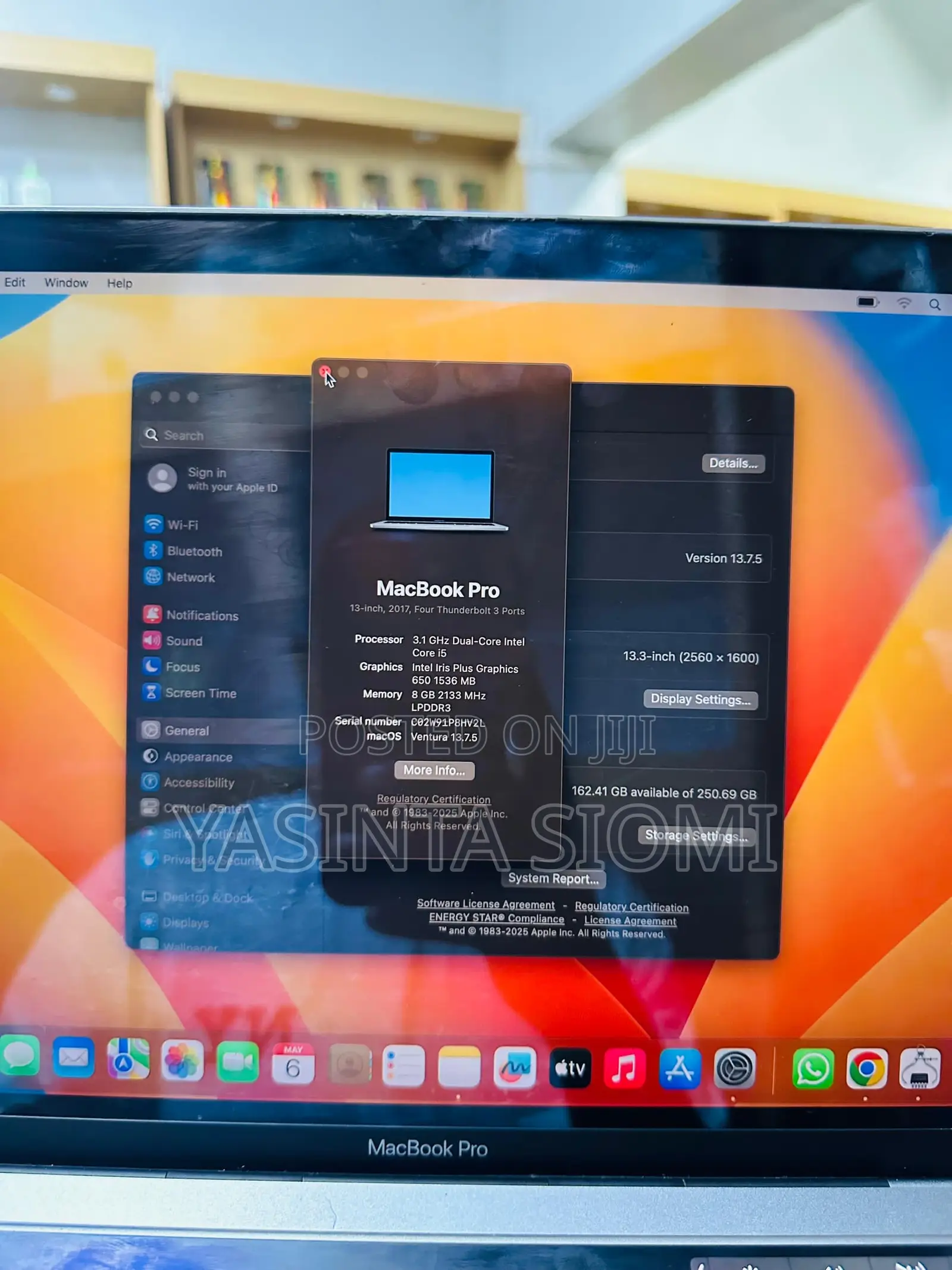 Laptop Apple MacBook Pro 2017 8GB Intel Core I5 SSD 256GB