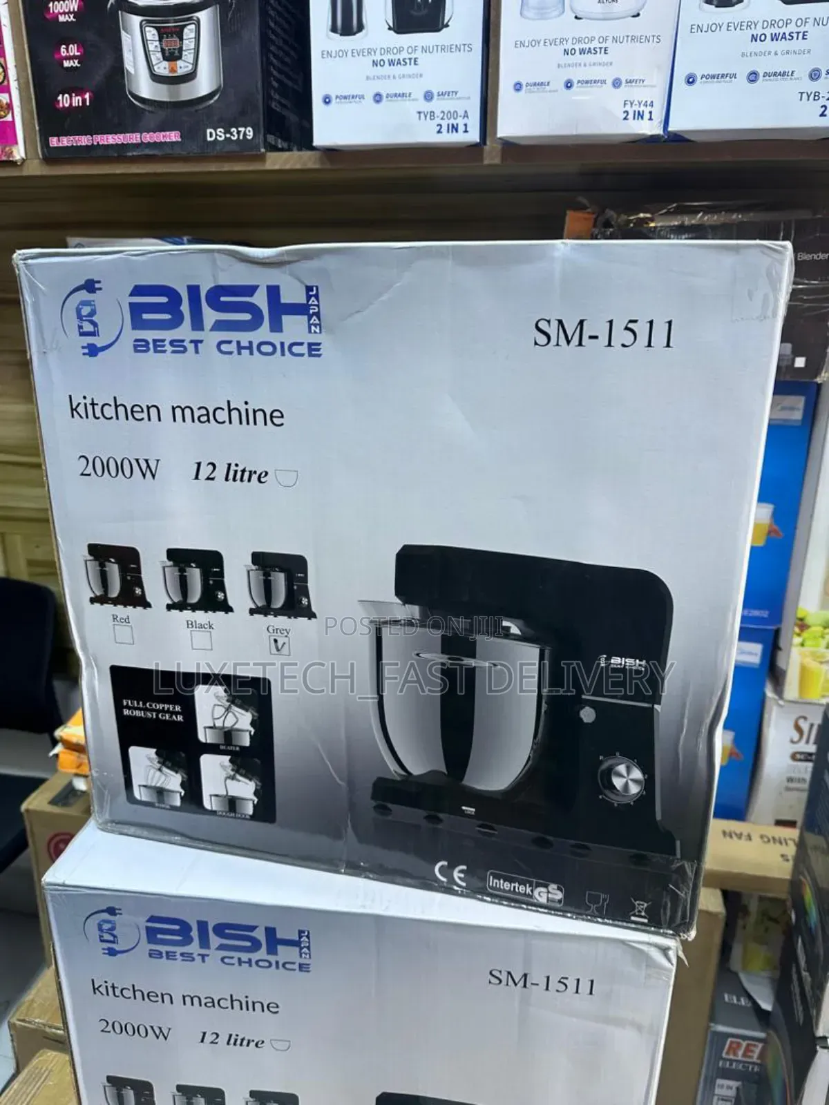 Bish Stand Mixer 12l Stainless Steel Bowl