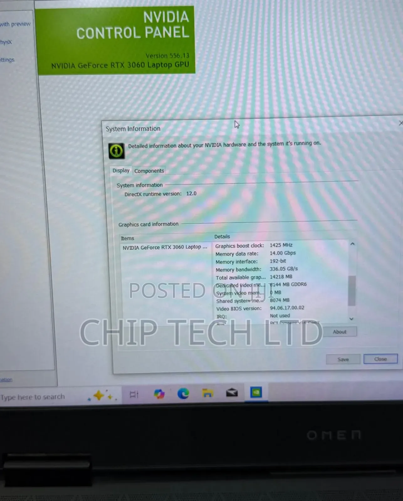 New Laptop HP Omen 15 16GB Intel Core I7 SSD 1T