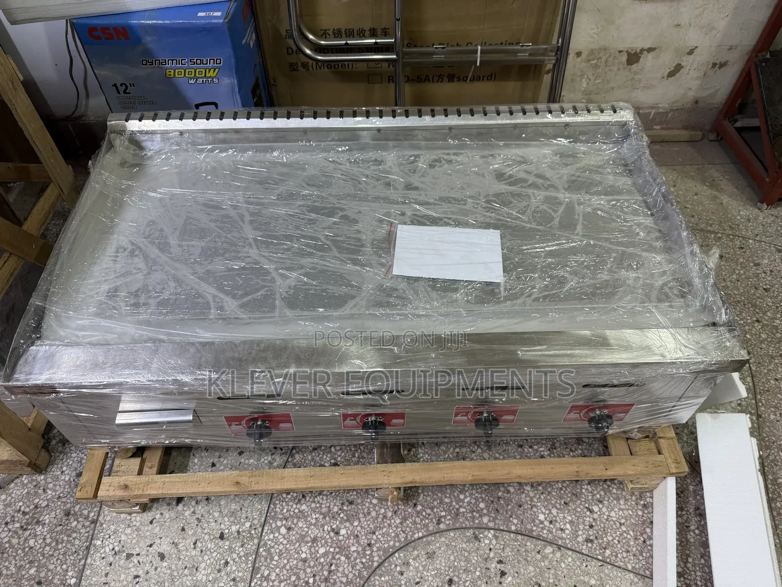 1200mm Large 4 Burner Commercial Gas Griddle (12 Chapati)
