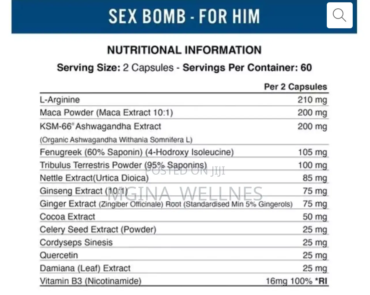 Applied Nutrition Sex Bomb for Him - 120 Capsules