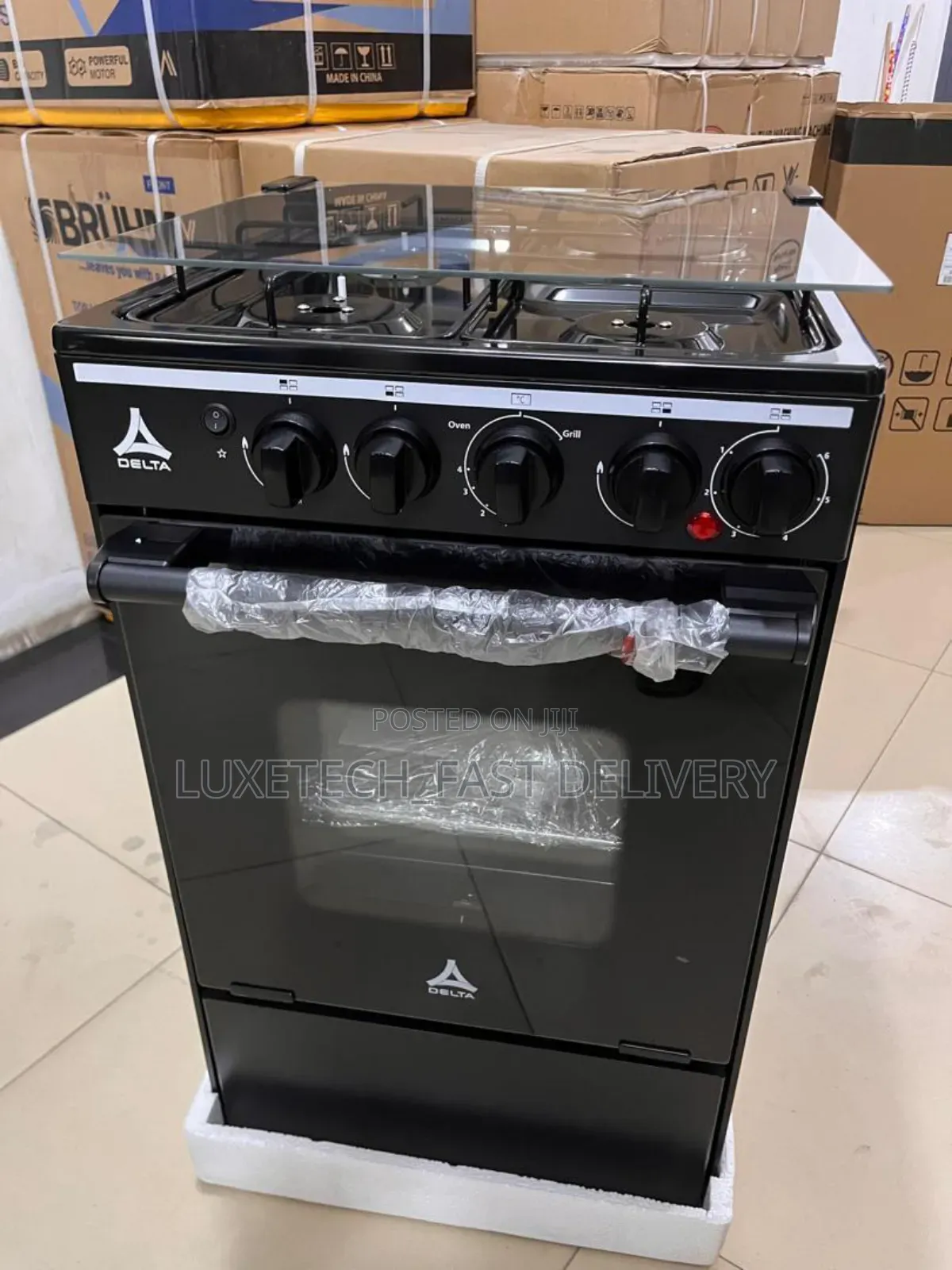 Delta 50x50 Gas Cooker 3g +1e + Oven Gas